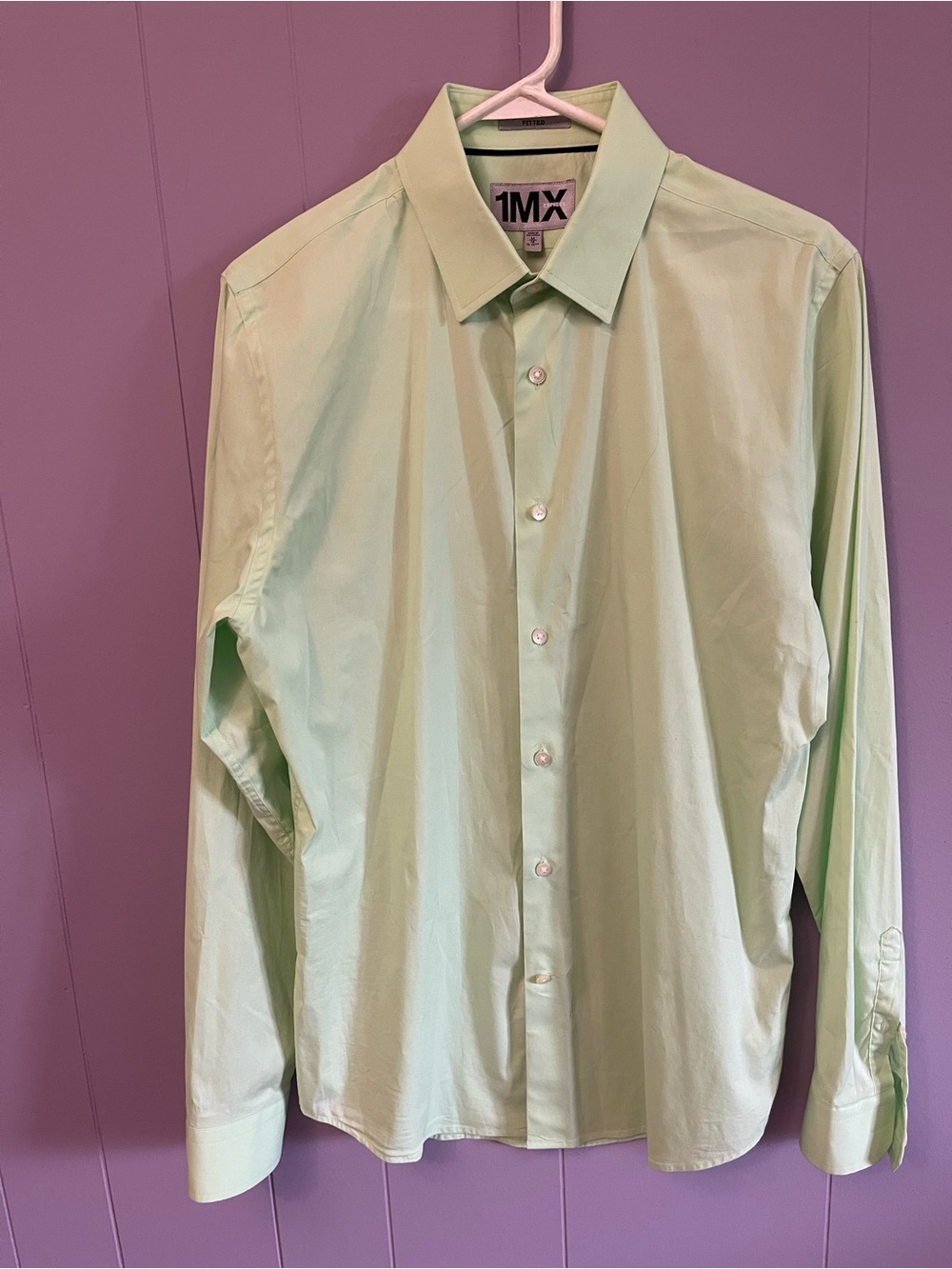 Express Light Green Men's Dress Shirt